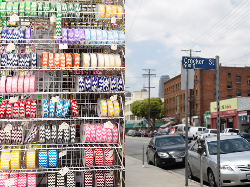 turystyla tekstylna, sklepy z tkaninami, Los Angeles